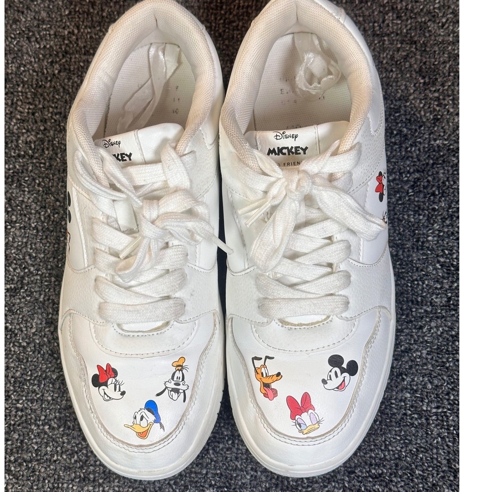 Disney Mickey and Friends White Low Top Sneakers Character Graphics SS22 EU 41